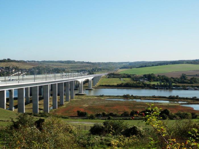 About to cross the Medway