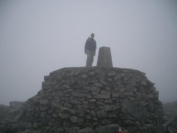 At the summit of Ben Nevis