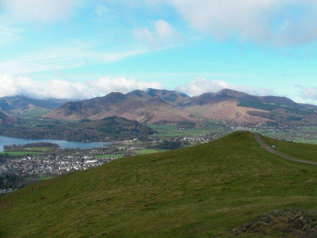 Looking down over Latrigg to Grisedale Pike etc.