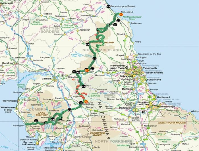 Coast to Coast - 2nd iteration route