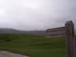 Setting out from Chapel-le-Dale