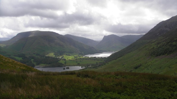 Buttermere from halfway up Mellbreak