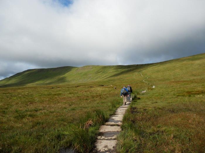 Climbing up to the ridge