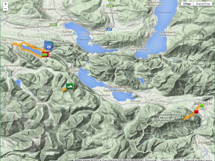 Social Hiking combi map for the week's walks
