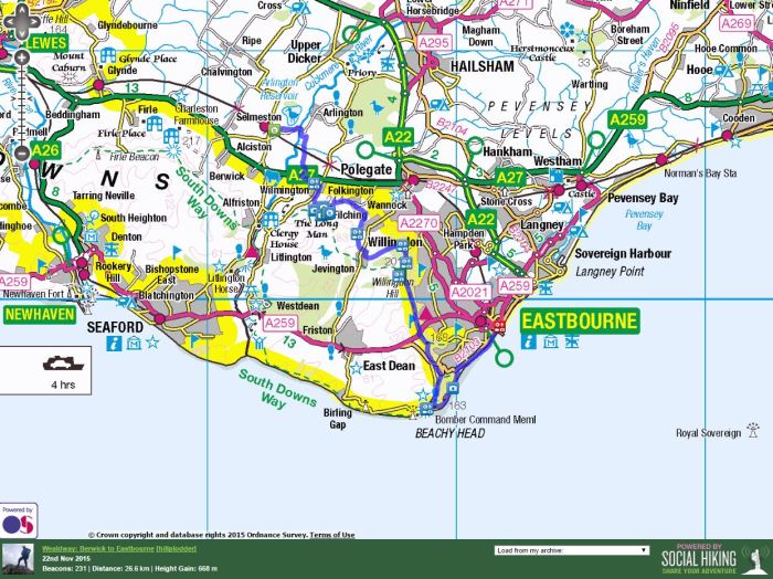2015-11-22 Wealdway Berwick to Eastbourne
